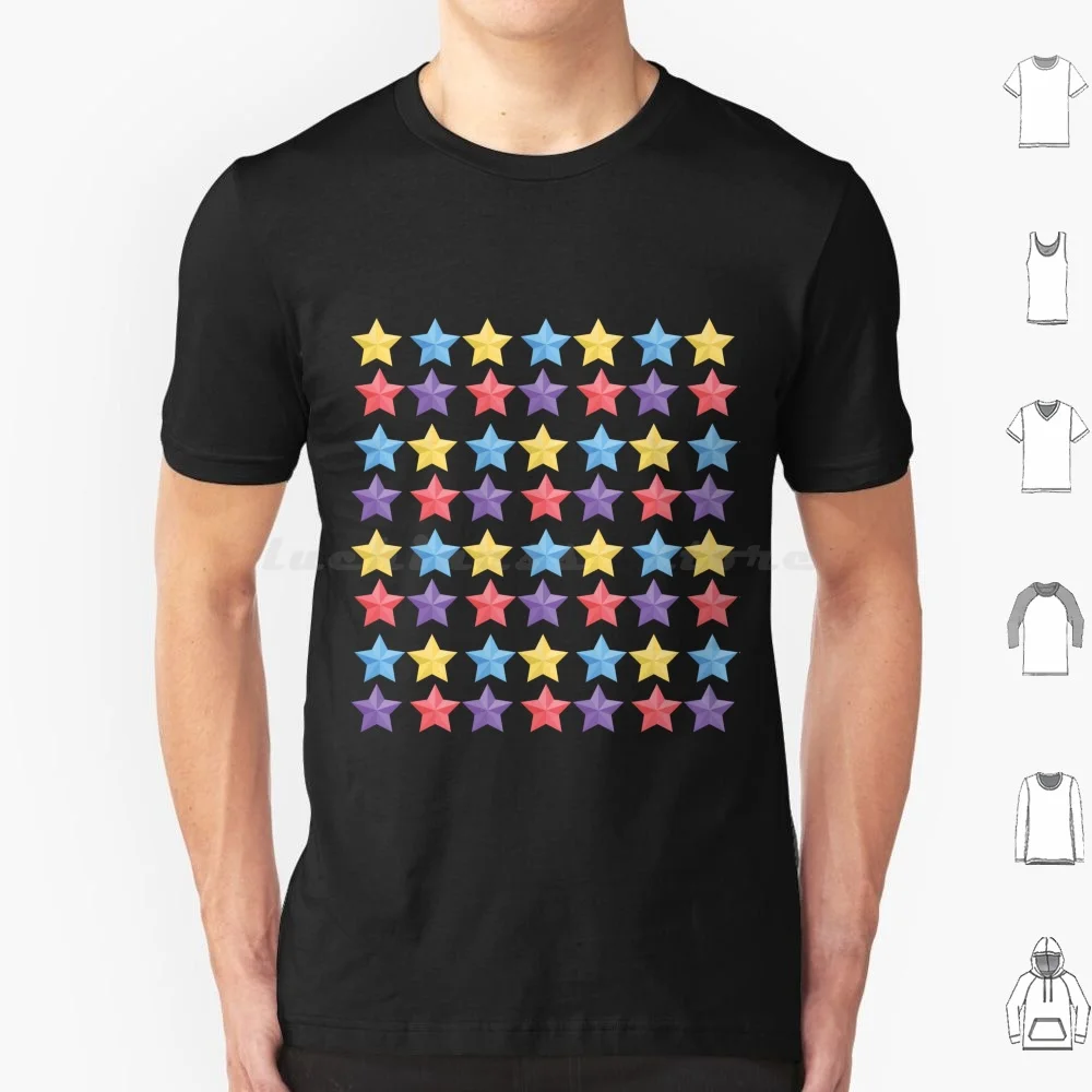 Colorful And Fun Stars Pattern T Shirt Men Women Kids 6xl Pattern Star Stars Simple Cute Yellow Sky Fun Happy Blue Purple Red