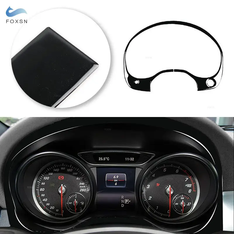 

Piano Black Car Accessories Speedometer Frame Trim For Mercedes Benz CLA C117 2014-2018 GLA X156 2015-2019 A CLASS W176 12-19