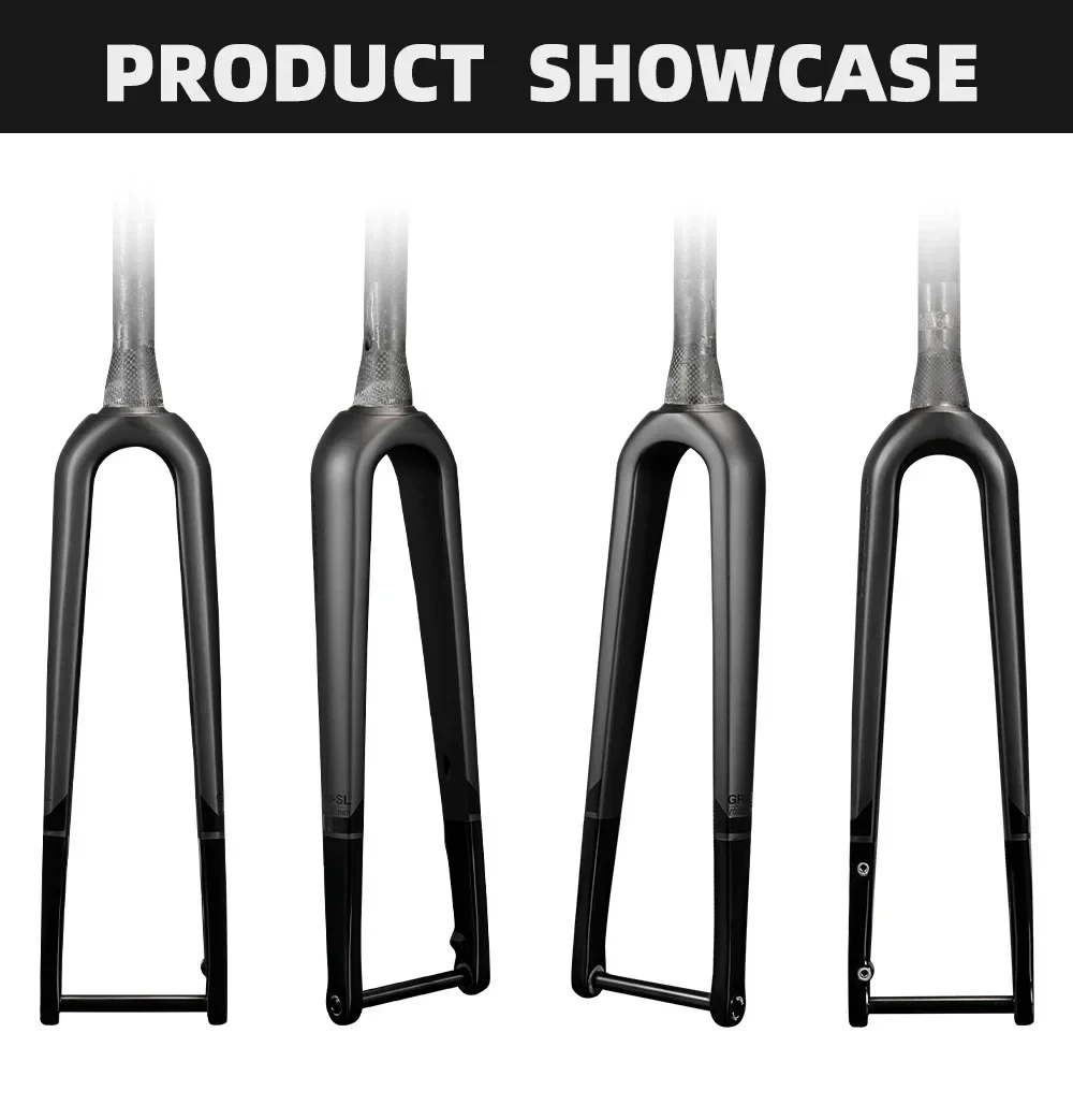 TOSEEK Gravel-Gabel 700C*45C T800 Carbonfaser Fahrrad-Vordergabel Rennradgabel Konische Gabeln QR 9*100mm oder Steckachse 12*100mm – Detail 16