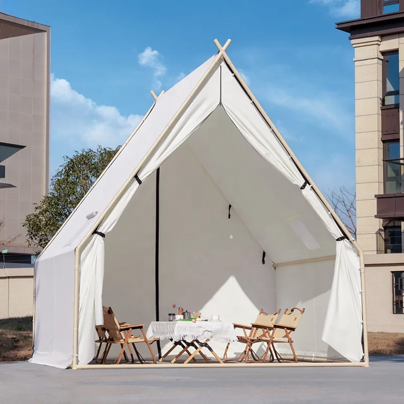Weatherproof frame tent New market fair Park tent exit