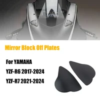 Para YAMAHA YZF R6 R7 YZF-R6 2017-2024 YZF-R7 2021-2024 agujero de espejo cubierta retrovisora decorativa tapa de repuesto placas de bloque