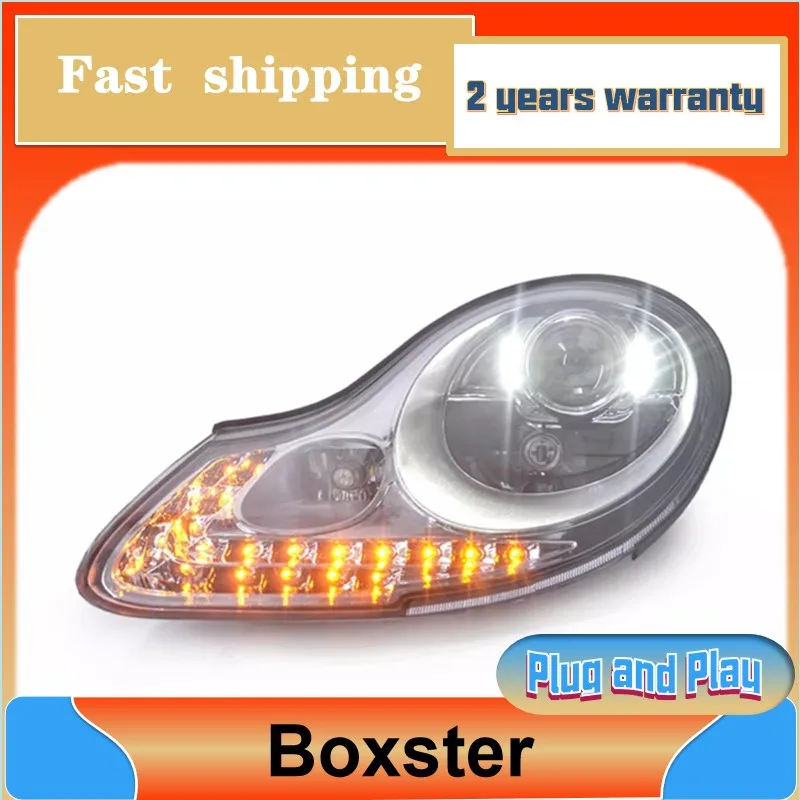 Car Styling for Porsche Boxster Headlight 1998-2004 996 Headlight 911 DRL Turn Signal Low High Beam Projector Lens