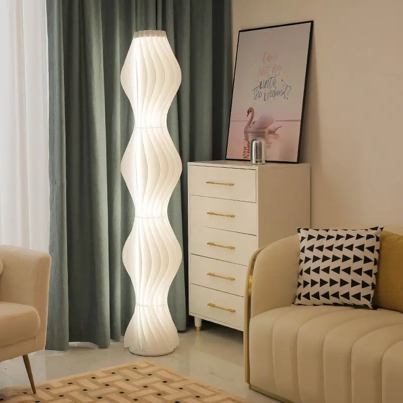 Wavy Grass Skirt Floor Lamp, Modern LED Standing Light, Art Decorative Ambient Lamp for Living Room, Bedroom Corner, Minimalist