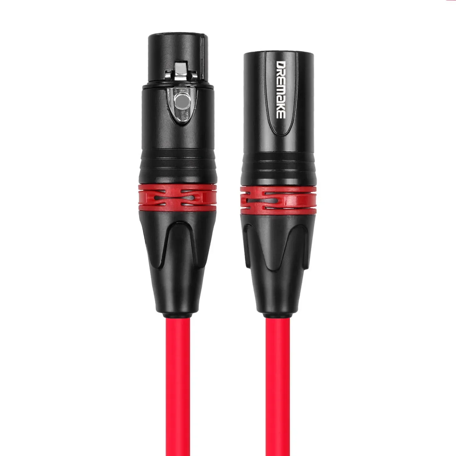 دريميك 3 دبوس XLR ذكر إلى أنثى منخفضة Z ميكروفون XLR إلى XLR متوازن هيئة التصنيع العسكري الحبل ل سماعة كهربائية DMX LED المؤثر أكويزر