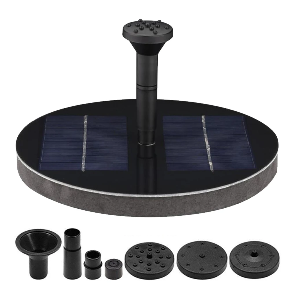 

1.6W Solar Powered Fountain Pump Kit 200L/H 60Cm 4 Spray Modes For Pond Bird Bath Fish Tank Garden Decor Outdoor Water Display