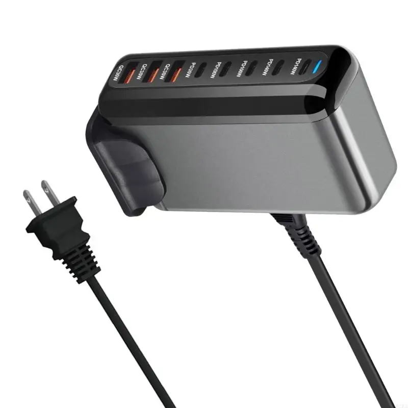 

62KA 600W 8 Port GaNs Fast Charging Station 5 USB C 3 USB A PD Adapter