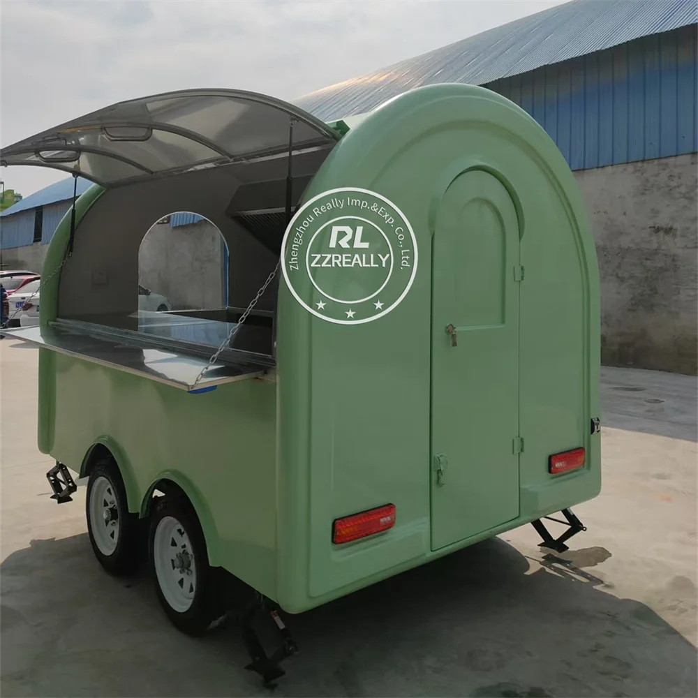 

European Standard Mobile Catering Cart Fully Equipped Street Food Trailer Fast Food Truck For Coffee And Ice Cream
