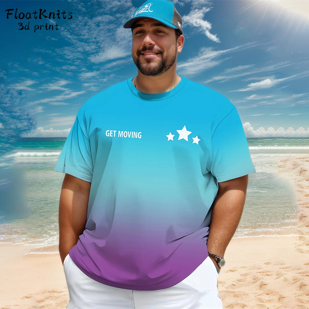 

Summer Gradient Graphic T Shirts Mens T Shirt Summer Mens Clothes O-Neck Short Sleeve Tee 3D Print Men T-Shirt Breathable Tops