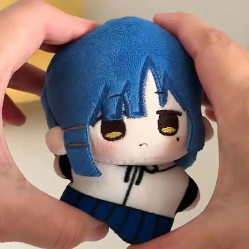 Bocchi The Rock Yamada Ryo Cartoon Version Blue Hair Pocket Plush Doll Transparent Backpack Decoration Friend's Holidays Gifts