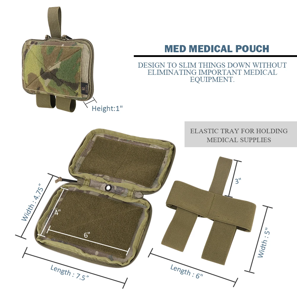 Imagem -05 - Krydex-first Aid Utility Pouch Ifak Survival Bolsa Suporte do Torniquete Cinto Tático Organizador do Torniquete Emt Ifak Cinto Tático