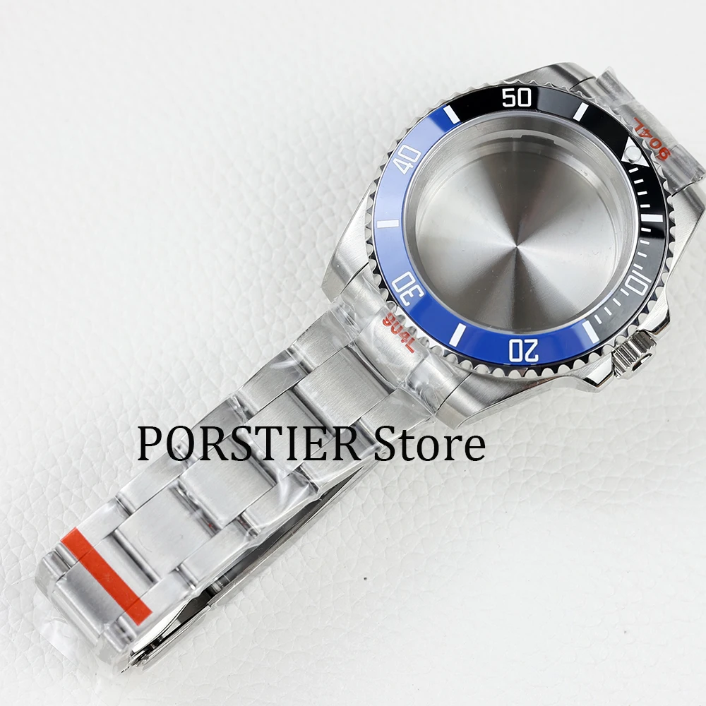 

40mm NH35 Watch Case no calendar Stainless steel Sapphire for GMT SUB NH35 NH36 movement 28.5mm Dial Jubilee Oyster watchband