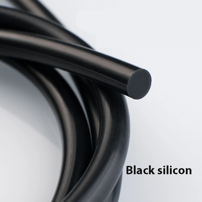 Black Solid Silicone Sealing Round Strip Dia 1-25mm Resistant To High Temperature Anti Slip Waterproof And High Pressure