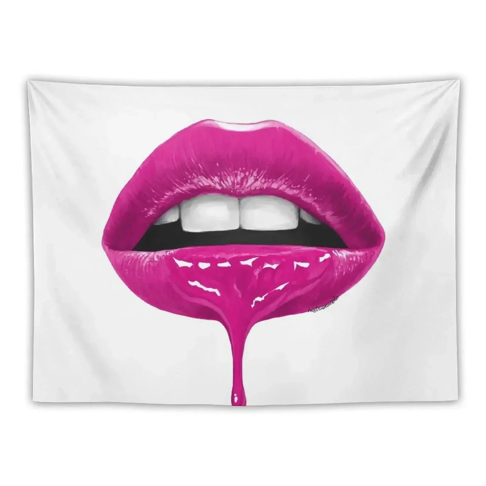

Lip Drip Pink Artwork Tapestry Outdoor Decoration Wall Tapestries Home Decoration Accessories Tapestry