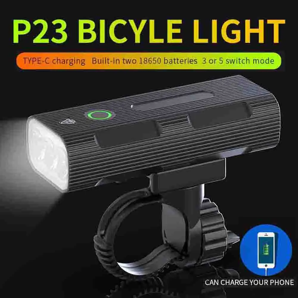 

3000Lumen Bicycle Led Light Front Headlight Bike 10hours Long Work Time Cycle Handlebar Flashlight Lamp Night Riding Accessories