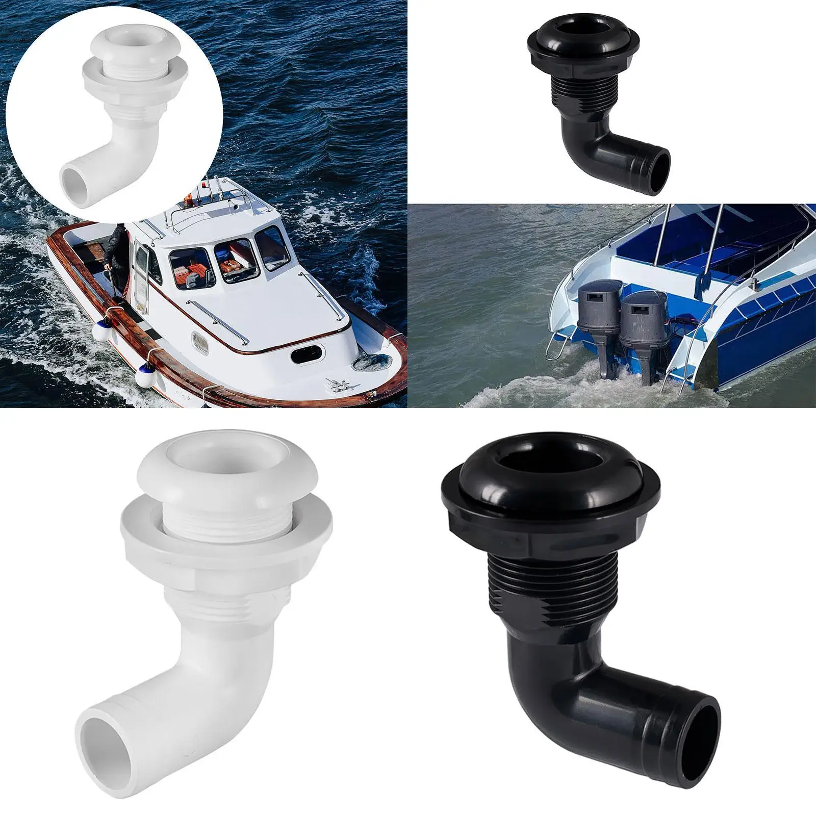 

Marine Boat Drainage Outlet ABS Water Bilge Sewage Leakproof Thru Hull Drain Plug Component for Yacht RV
