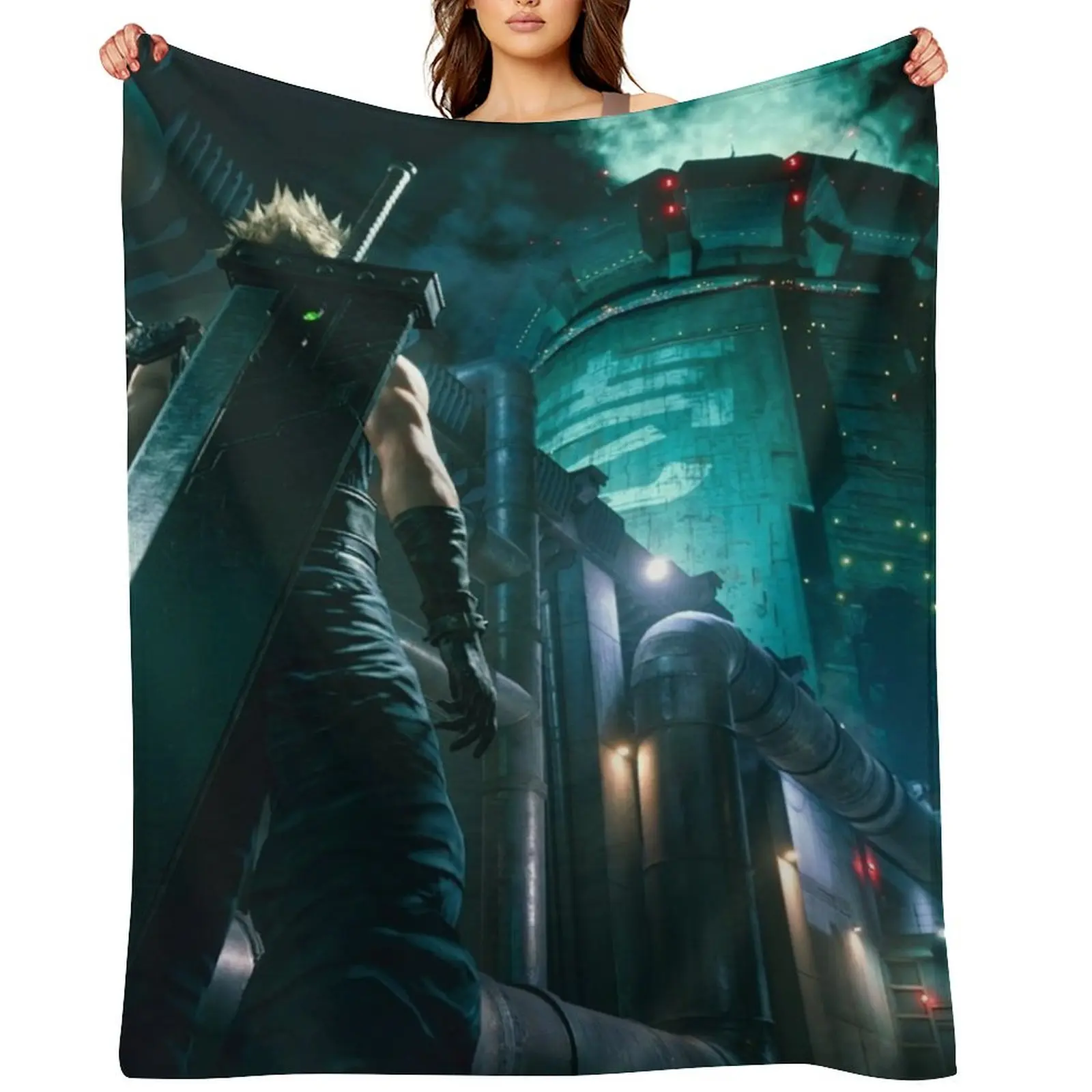 

Cloud Strife - Mako Reactor 1 [Remake] Throw Blanket Sofa Throw Flannels Luxury Brand Winter beds Blankets