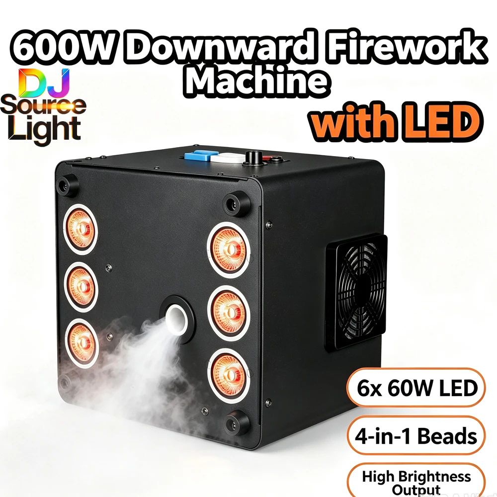 600W Downward Firing Sparkular Machine (with LEDs) featuring 6 x 60W high output 4in1 LED beads suitable for DJs KTVs discos