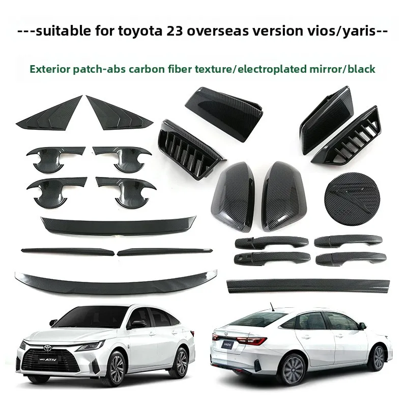 

Car Door Handle Cover AntiScratch Door Handle Guards Protective Film Mirror Cover Protector Kit For Toyota Vios Yaris 2023