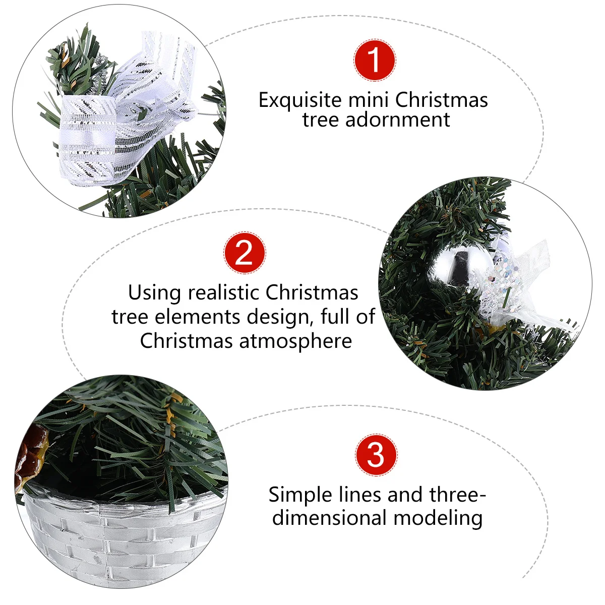 

1Pcs Mini Christmas Tree Adornment Exquisite Desktop Decor Festival Bar Gift Christmas Adornment