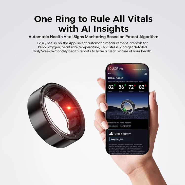 X5B Preto APP Controle Smartring rastreador Smart Ring com Android IOS Phone App para Homens Mulheres