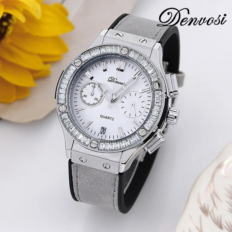 Original Diamond Dial Quartz Watch for Women Stainless Steel Waterproof Women\'s Wristwatch Fashion Elegant Ladies Watches