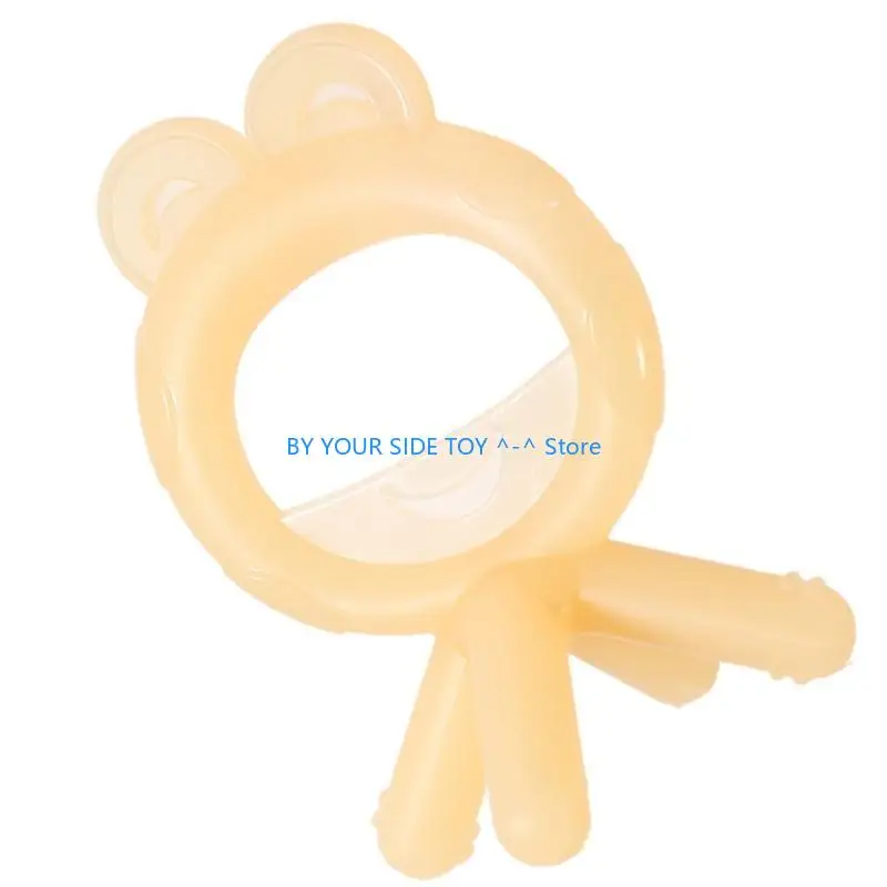 

Infant Teething Relief Toy Fog Safe Silicone Baby Teether Safe Chewable U6XE