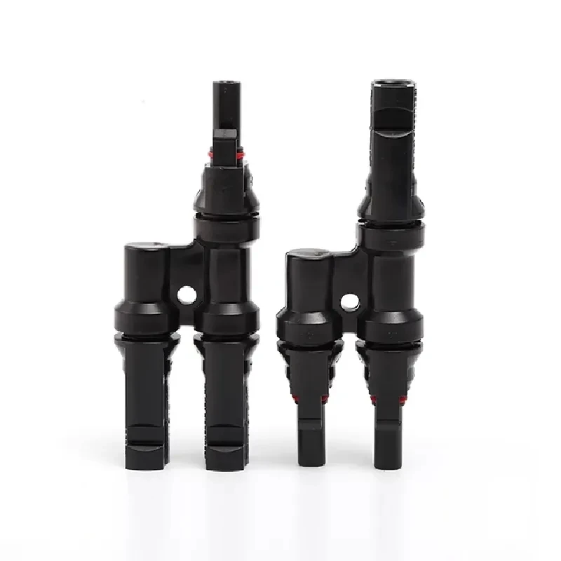 PV Connector T Type Parallel Connection Solar Panel System Waterproof Connector Branch Two Pieces Solar Cell Connect Plug