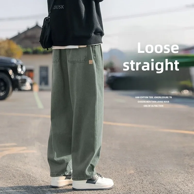 

Loose Straight Leg Cotton Casual Pants for Men Spring Autumn New Sle American Workwear Trendy Versatile Pure Cotton Leisure...