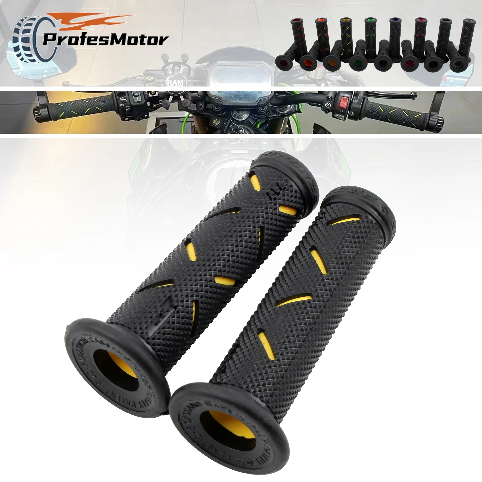

Universal 22mm Motorcycle Grips Handle Rubber For Honda Suzuki Ducati Benell Scooter DirtBike Motocross Handlebar Modified Parts