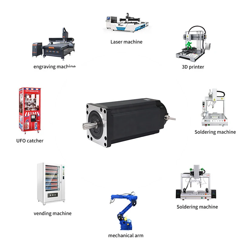 High Quality  290mm 3-Phase NEMA 51 130*230mm 1.2 Degree Hybrid Open Loop Stepper Motor DC220V 30-50Nm for CNC Controller