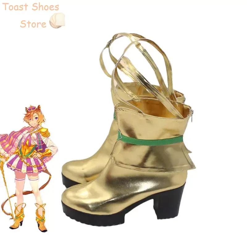 Game Pretty Derby T.M. Opera O Cosplay Shoes PU Leather Shoes Halloween Carnival Boots Cosplay Prop Costume Prop