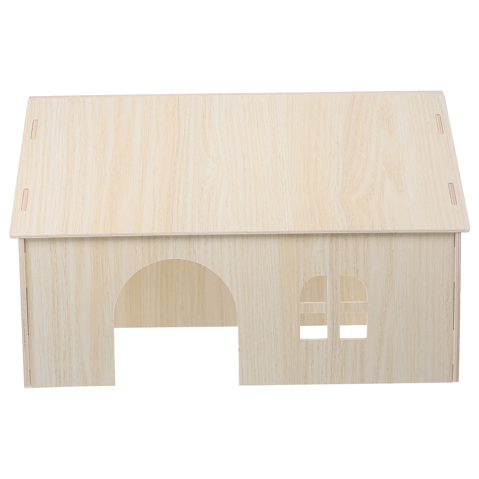 Guinea Pig Log Cabin Mini Rat Cage Hideout Pet Wooden Nest Hamster House Chamber Hamster