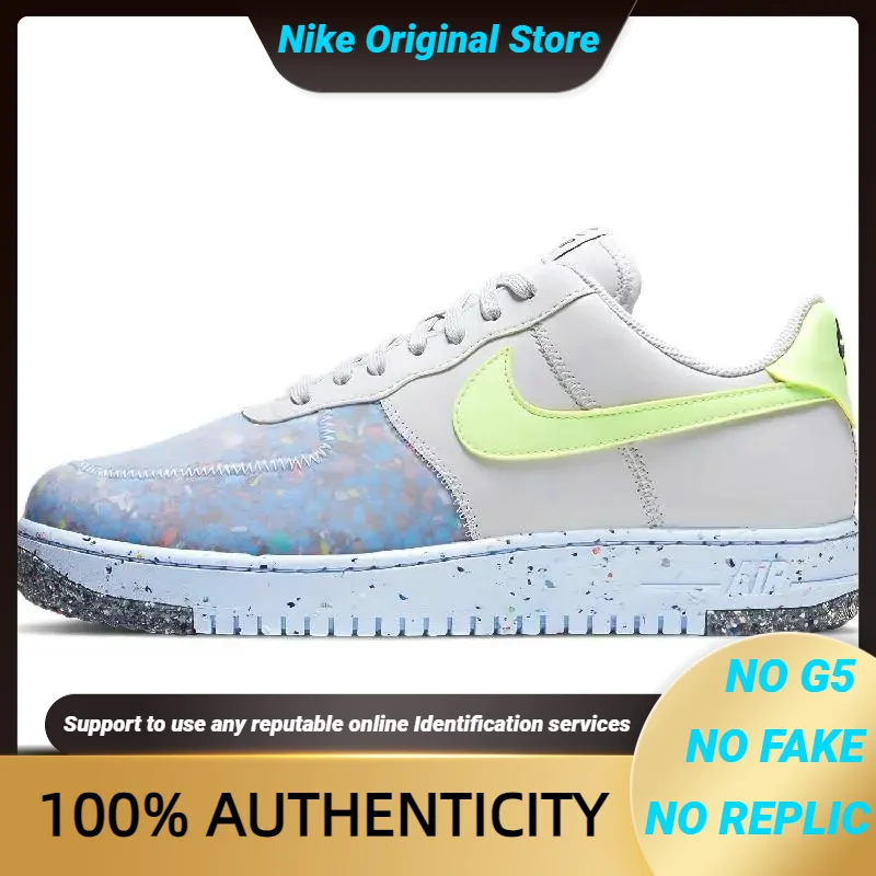 

Nike Air Force 1 Crater Pure Platinum Barely Volt Sneakers shoes CZ1524-001 With Original Box