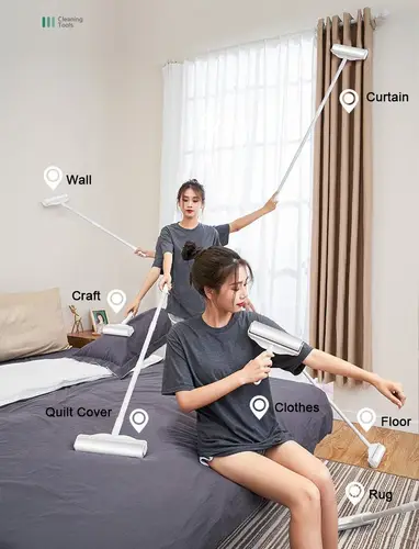 Long Handle Lint Roller Brush Pet Hair Remover Roller Retractable Dust Hair Roller Stick Tearable Clothes Bed Hair Removal Brush - Image 5
