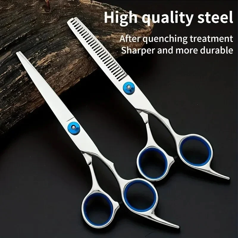 Professional Hairdressing Scissors Stainless Steel 6.5inch Haircut Scissors Cutting Thinning Barber Accessories Shear Home Salon