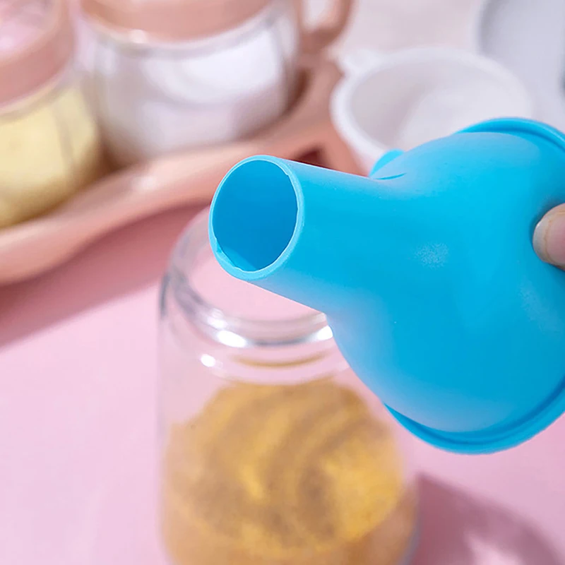 Entonnoir en silicone à large bouche, outil de cuisine, grand diamètre, verser l'huile, le lait en poudre, les haricots, dél'offre buage, 7cm