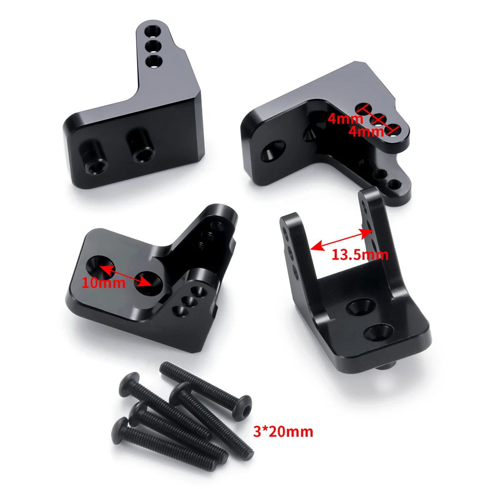 TRINOOD Shock Mount Black Upper and lower  Shock Absorber Strut Mount for Big Foot 1/8 LOSI LMT RC Car Model Upgrade Parts