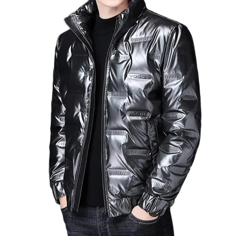 New Men\'s High-quality Down Cotton Jacket for Autumn and Winter Fashion, Casual, Thickened Gloss, Warm Outdoor Sports Jacket