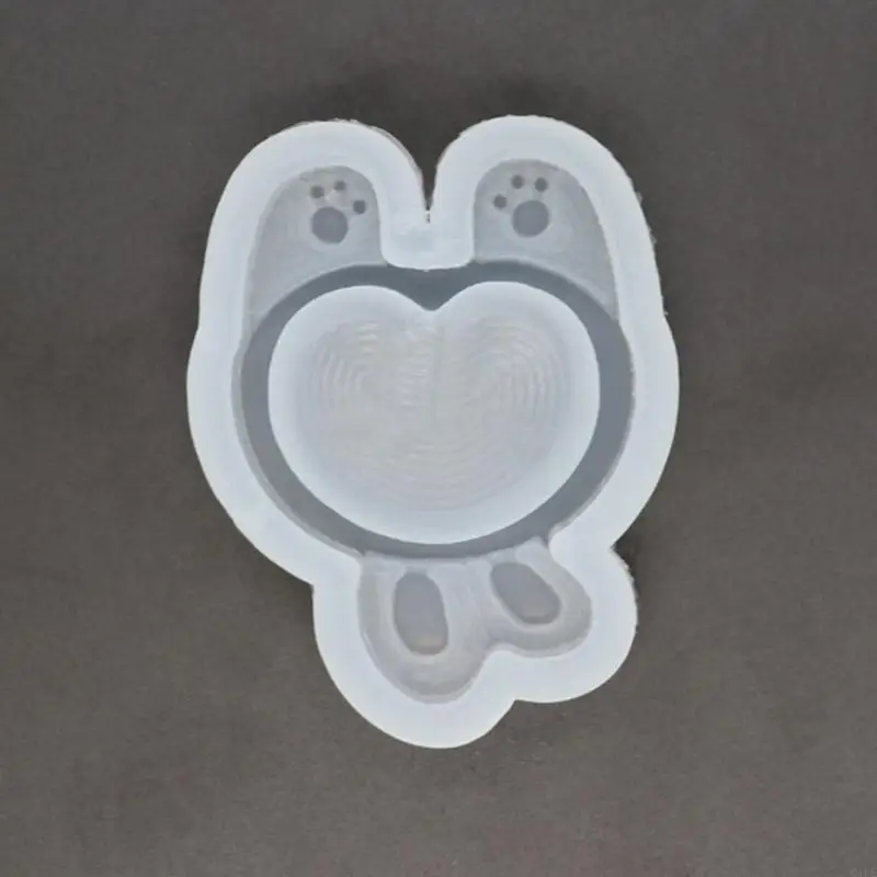 C1fe Rabbit Keychain Molds Resin Shaker Mould Game Quicks and Morb