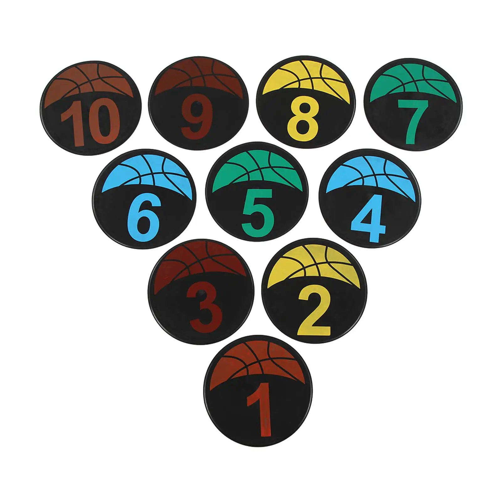 Bright Color Floor Spot Markers for Speed & Number Training in for basketball & for football - Perfect Sports Training Aids