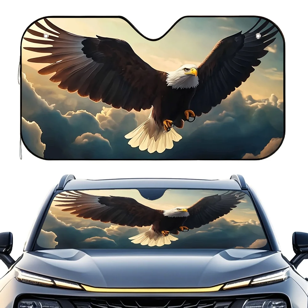

1 шт., автомобильный солнцезащитный козырек «Орел в облаках», многослойный солнцезащитный козырек для экстремальной погоды, устойчивый к атмосферным воздействиям автомобильный аксессуар, универсальный