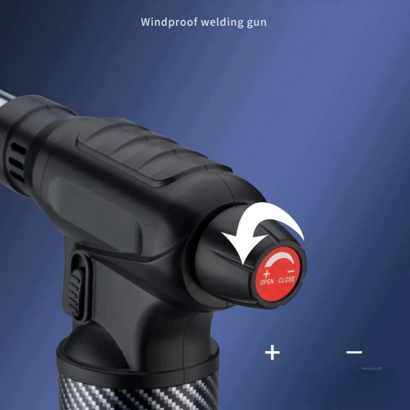 360 °   ولاعة غاز البيوتان الإشعال المتكاملة لهب أزرق الشعلة توربو جت بندقية رذاذ التخييم في الهواء الطلق شواء المطبخ أداة الطبخ #2