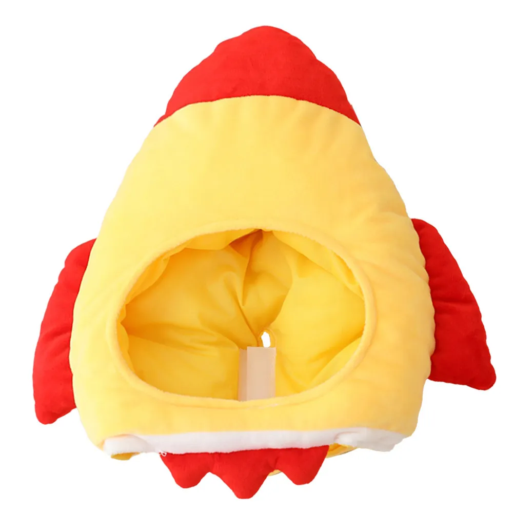 

1 шт. Желтая шляпа в форме ракеты, необычный элемент костюма, персонализированный аксессуар для вечеринок, праздничных мероприятий, теплый головной убор