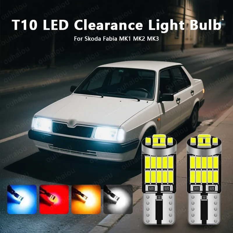 

For Skoda Fabia MK1 MK2 MK3 Felicia Karoq Kodiaq Octavia 1 2 3 Rapid Roomster Superb Yeti LED Parking Light 2pcs W5W T10 Canbus