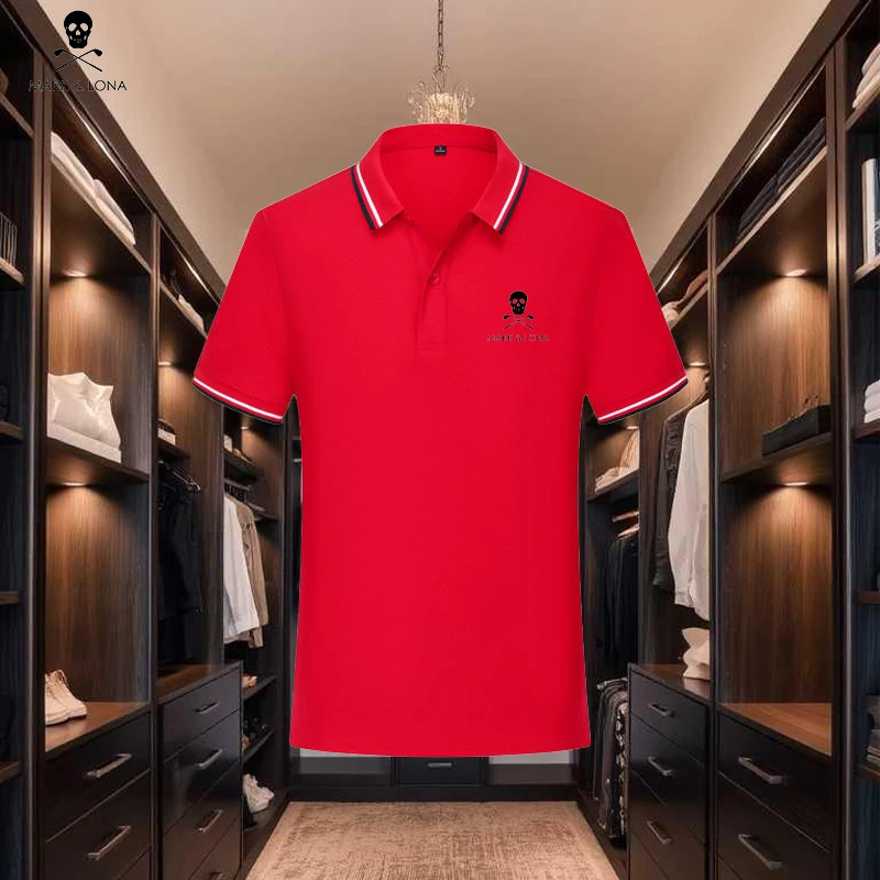 

2025 New Men's High Quality Polo Shirt Summer Fashion Casual Short Sleeve Men's Comfortable Breathable T-shirt