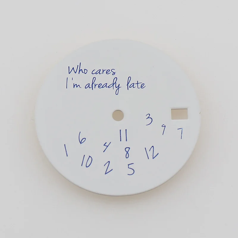 28.5mm Black NH35 Sterile Watch Dial Accept OEM Custom for Seiko Mod Automatic Movement Diy Build Parts