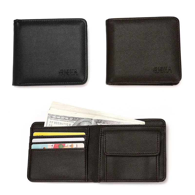 

Fashion Convenient Men Short Wallet Pu Leather Mini Coin Purse Driver's License Card Holder Purse