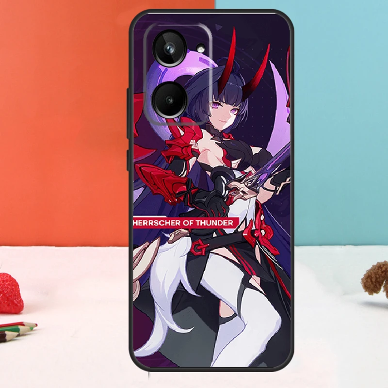 Herrscher of Thunder Honkai Impact 3 For Realme GT Neo 5 GT3 GT5 9 10 11 12 Pro Plus C25s C21Y C30 C31 C33 C35 C51 C53 C55 Case