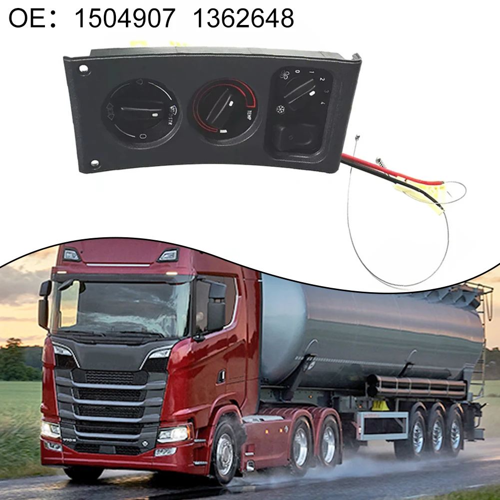 Newest Sale Black Abs OEM Number 1504907 1362648 Climate Heater Control Combined Switches Air-Conditioning For Scania Accessorie