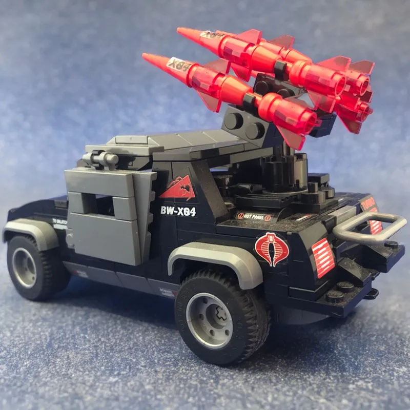 

360шт MOC G.I. Joe Cobra Stinger Night Attack 4WD Автомобиль Образовательная модель Набор строительных блоков, модульный дизайн DIY Игрушки Подарок